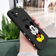 thumbnail image 1 of Funda de silicona líquida con estampado lateral para iPhone, carcasa de Mickey de Disney para modelos 14, 13, 12, 11 Pro Max, Mini, X, XR, XS MAX, SE20, 8, 7 Plus Fivean unisex, 1 of 2