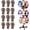 Small black+12 head, variant on Ztysn Wig Stand 12 Head Model Styling Storage Holder, Multiple Wigs Display with 22in Mannequin Heads Tripod Metal Hair Organizer Storage Rack,Pink