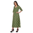thumbnail image 2 of Moomaya Printed Indian Top Long&nbsp;Kurti&nbsp;Dress 3/4 Sleeve Tunic Dresses For Women, 2 of 5