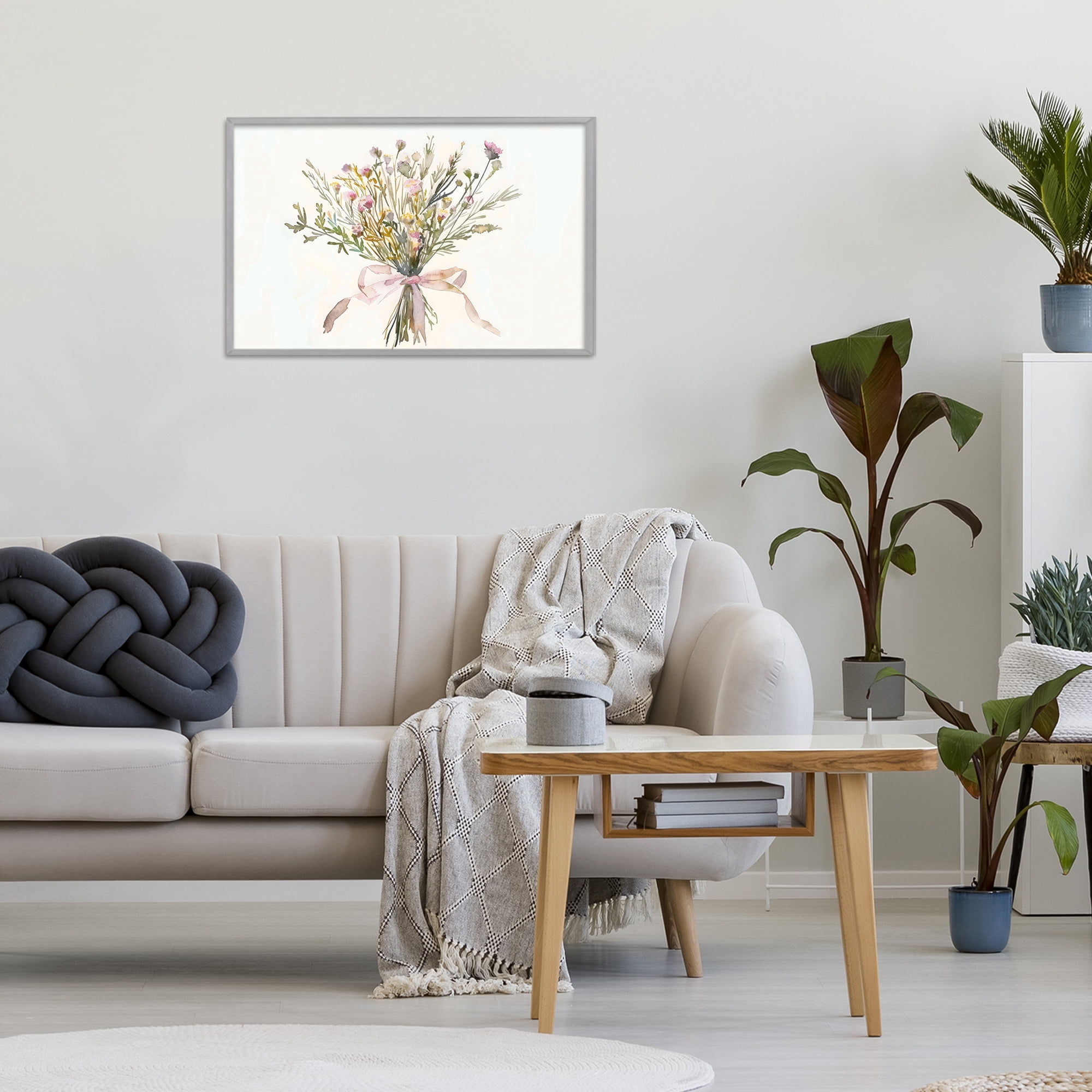 Stupell Industries Bouquet of Spring Wildflowers Gray Framed Giclee Art, design by Creative Studio