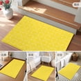 thumbnail image 6 of 2x3 Door Mat Rug, Yellow Morocco Non-Skid Rubber Backing Large Rectangle Rugs - Living Room Bedroom Home Office, Geometric Leaf Diamond Lattice Abstract Indoor Floor Mat Carpets Washable Rug, 6 of 9