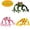 3Pcs Set C, variant on Aousin 3 Style 3D Printed Magnetic Frog Animals Relaxation Ornaments, Magnetic Attachment on Legs Adhesive to Various Places for Diverse Play