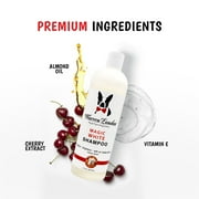 Magic White Brightening Dog Shampoo for White Dogs | Cherry Scented White Coat Pet Shampoo for White Hair & Smelly Dogs | Made In USA