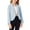 Light Blue, variant on CPNG Girls Blazer Jacket Solid Color Lapel Office Casual Lightweight Plus Size Ruched 3/4 Sleeve Blazer Jacket Suit Open Front Long Sleeve Blazers