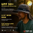 thumbnail image 7 of TOP-EX Cooling Sun Hat with Neck Flap, Wide Brim UPF 50+ UV Protection Hat for Men & Women, Breathable Summer Hat for Hiking, Fishing, Gardening,Green L/XL, 7 of 7
