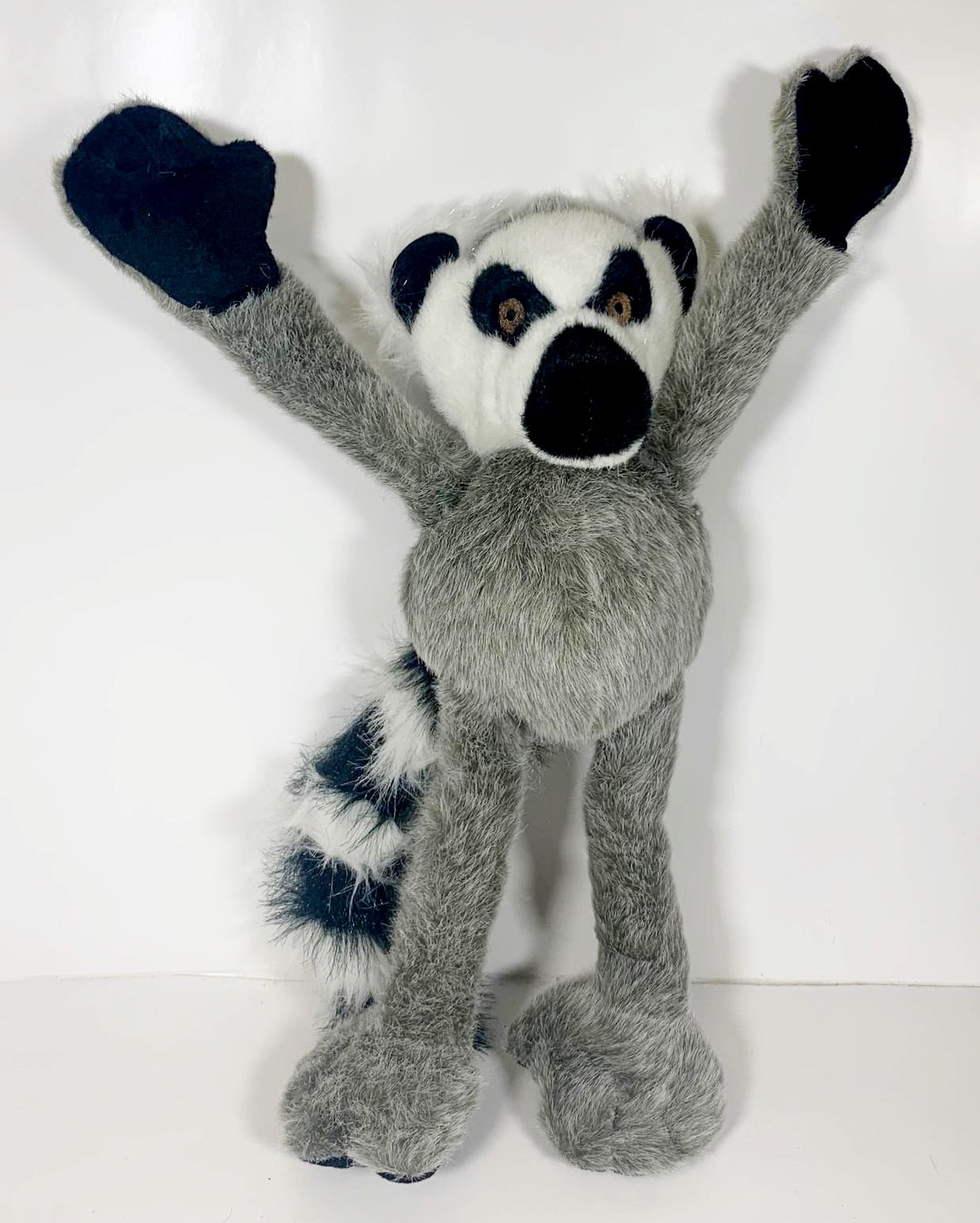 Lemur Monkey Dog Toy - Squeaky Pet Toy with Adjustable Arms/Legs -17" x