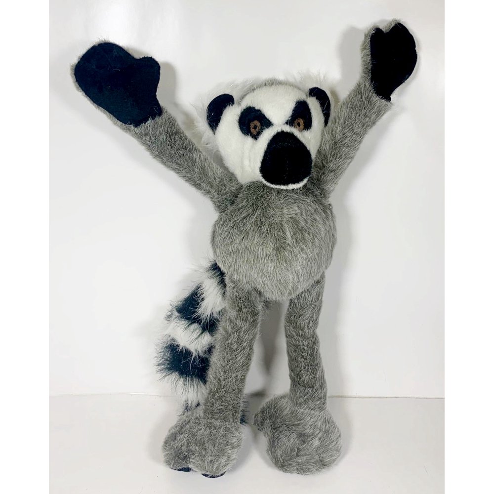 Lemur Monkey Dog Toy Squeaky Pet Toy with Adjustable Arms/Legs 17" x