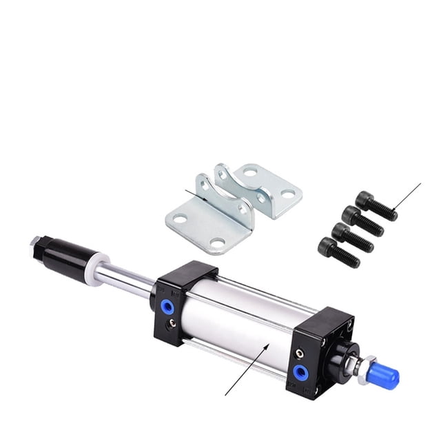 Alésage de Cylindre Pneumatique Standard en Aluminium 40mm Double Action Course Réglable 0-50mm Grande Poussée, Résistant à l'Usure