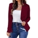 thumbnail image 2 of Gibobby Blazer de mujer Blazer Largo para Mujer chaquetas de negocios chamarra de trabajo con bolsillos(Vino,G), 2 of 5