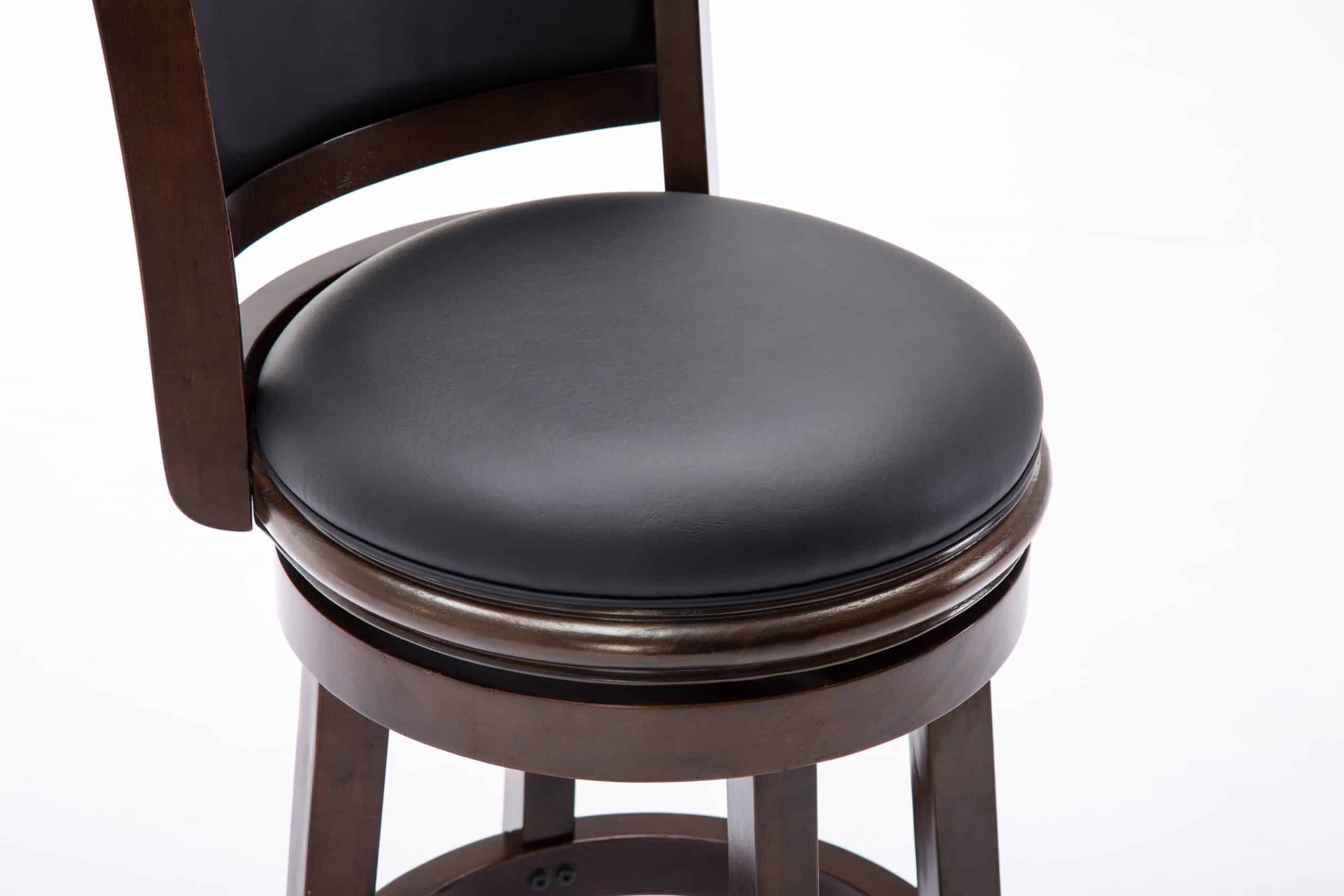 Boraam Augusta Swivel Wood Counter Stool, Cappuccino Finish