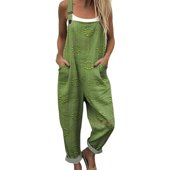 NMMUED Baggy Overalls for Women Wide Leg Overalls for Women Bib Overalls Women One Piece Jumpsuits for Women Wide Leg Jumpsuits for Women, Green L