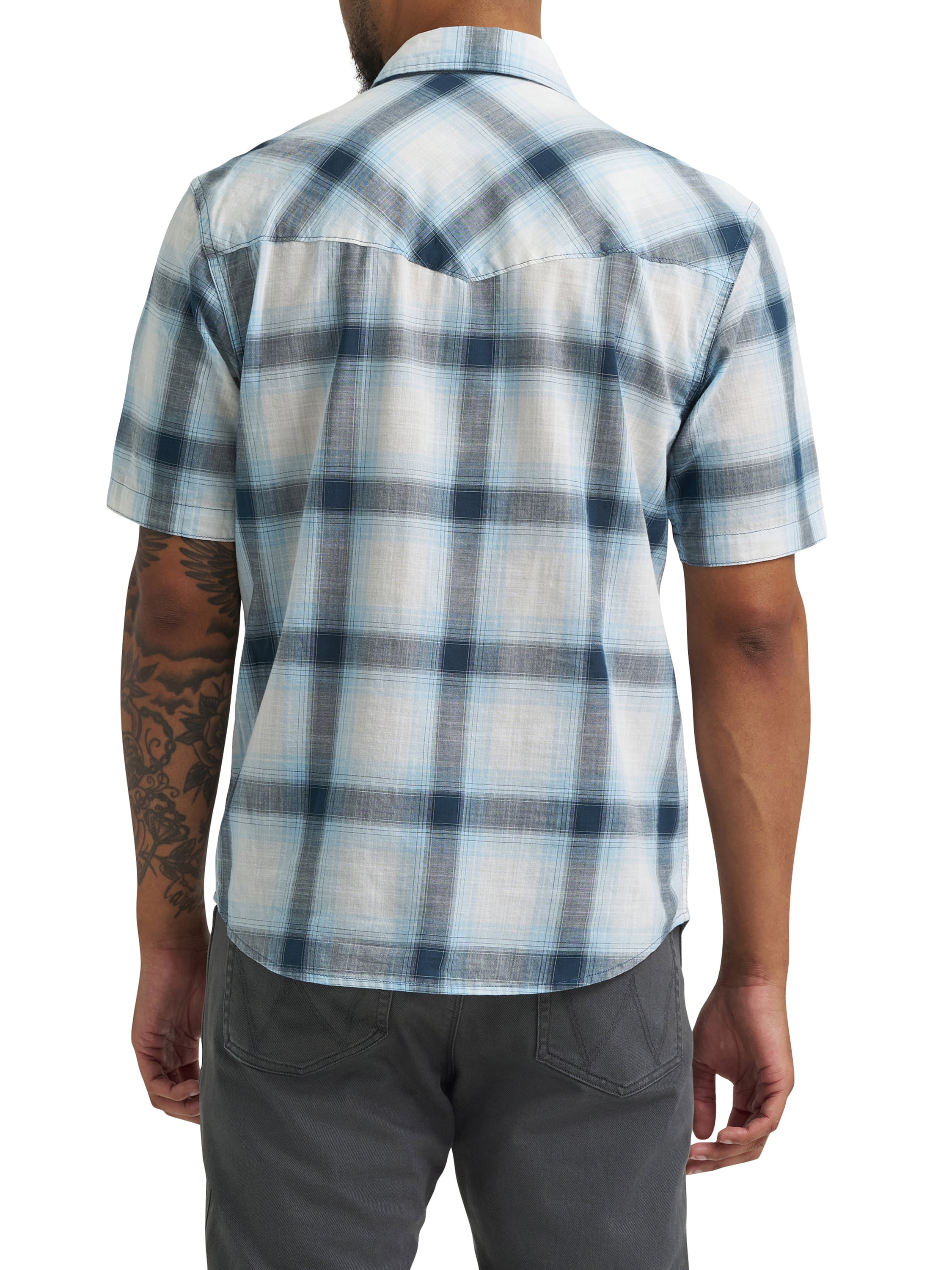 Wrangler® Men's Premium Short Sleeve Plaid Shirt, Sizes S-2XL