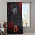 thumbnail image 4 of Red Orange Roses Sheer Curtains 84 Inches Long, Elegant Romantic Flowers Pastoral Light Filering Curtains, Breathable Simi Curtain Privacy Drapes for Living Room Bedroom Lightweight Window Treatment, 4 of 9