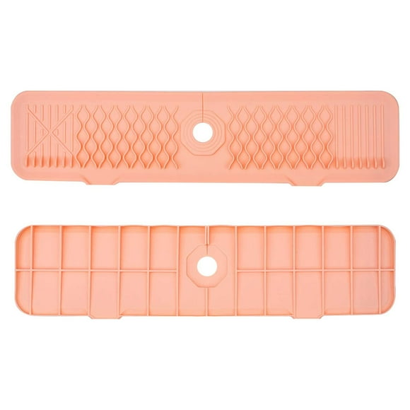 Apmemiss Clearance Kitchen Sink Splash Guard, 24'' x 5.7'' Silicone Faucet Mat,Sink Faucet Mat Splash Guard, Slope Design for Quick Drainage, Foldable Pad Essentials for Kitchen and Bathroom