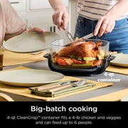 Ninja Crispi Glass Air Fryer 4-Qt, 3-in-1, Air Fry Recrisp, Portable, Dishwasher Safe, FN100ND Blue