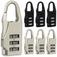 thumbnail image 5 of unbranded 6pcs Zinc Alloy Digital Hanging Lock Padlock Number Portable Password Lock for Suitcase Luggage Cabinet (Black and Silver 3pcs for Each), 5 of 8