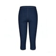 thumbnail image 6 of NinXxx Women's Solid Flare Cropped Pants Relaxed Summer Holiday Dark Blue L, 6 of 8