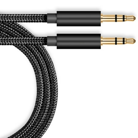 COOLHOOD Gold Plateds 3.5mm to 3.5mm TRRS 3/4Pole AUXs Cable for Headphone Car Sound Connectors