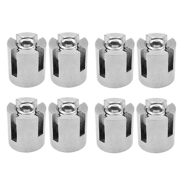 Elodie 4x 2 Pieces 316 Stainless Steel 4mm Wire Rope Cross Clip for Cable Railings DIY