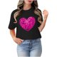 thumbnail image 4 of Blusas de Manga Corta para las Mujeres Divertida Impresión Cuello Redondo Camiseta Vintage, Blusas de Primavera para las Mujeres, 4 of 8