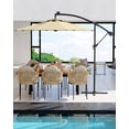 thumbnail image 3 of Parasol Déporté de 10 Pi pour Patio avec Base en Croix – Rotation à 360°, Inclinaison Infinie, Auvent Résistant à la Décoloration, Grand Ombrage Extérieur pour Terrasse, Piscine, Jardin, Cour Arrière – Beige, 3 of 7