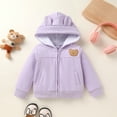 thumbnail image 3 of Younger Tree Baby Girl Hoodie Clothes Fall Winter Long Sleeve Zip Fleece Jacket Coat with Pocket for 2-3T, 3 of 7