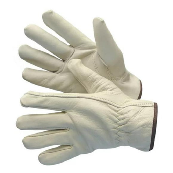 Major Gloves & Safety 32-1383PP-L Gants Isolants en Cuir de Vache pour Conducteurs, Blanc - Grand