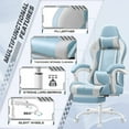 thumbnail image 5 of Furmax High Back Massage Gaming Chair with Footrest PU Leather Racing Computer Chair with Lumbar Support Ergonomic Office Chairs, Light Blue, 5 of 7