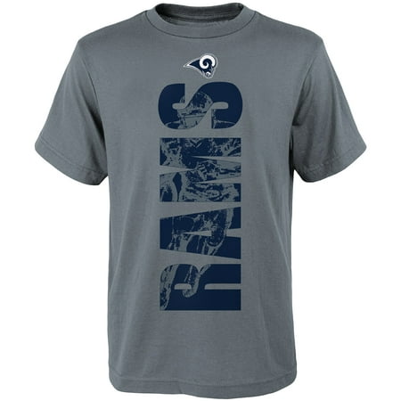 Los Angeles Rams Players - Youth Charcoal Los Angeles Rams Side T-Shirt