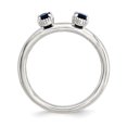 thumbnail image 2 of Sterling Silver Stackable Expressions Created Sapphire Two Stone Ring - Size 8, 2 of 3