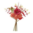 thumbnail image 2 of Ramo de flores artificiales, arreglos florales, plantas artificiales rústicas, centros de mesa para el hogar, , decoración de boda Rojo, 2 of 8