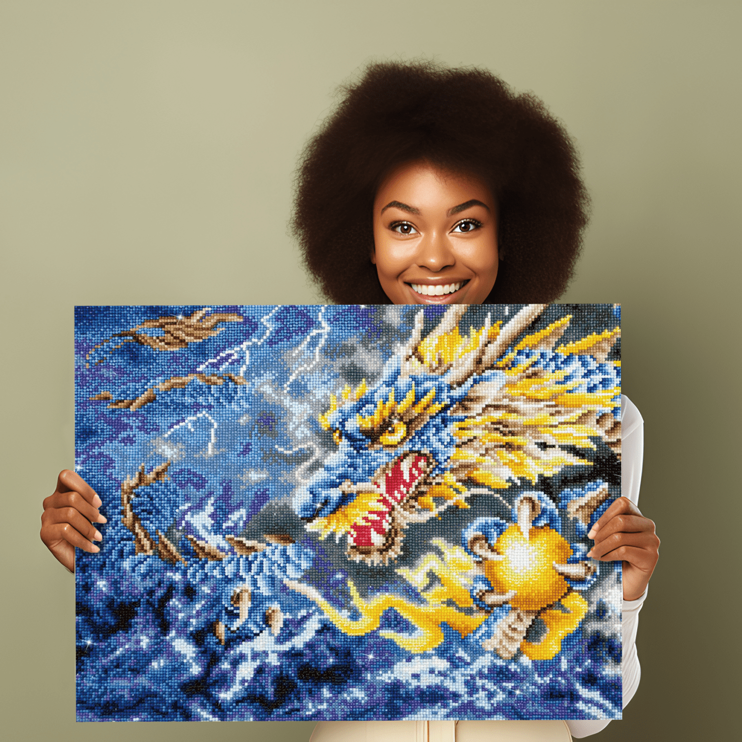 Diamond Dotz Mythical Dragon Diamond Painting Kits for Adults - Diamond Art Kits a Relaxing Creative Craft Kit with Dotz Gems 18.5x26.7