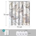 thumbnail image 5 of Stcomart Marble Shower Curtain Set, 72 x 72 Inches with White and Grey Marble Design, 5 of 5