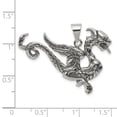thumbnail image 3 of Sterling Silver Antiqued Dragon Charm Pendant, 3 of 4
