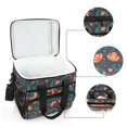 thumbnail image 6 of FORMRS Insulated Cooler Bag 24 Cans Capacity Soft Leakproof Lunch Box with Side Pockets, Whimsical Foxes Pattern, 6 of 7