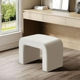 thumbnail image 5 of Tribesigns Modern Vanity Stool, Upholstered Ottoman, Arched Footstool, Sofa Footrest(1,White）, 5 of 5