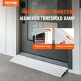 thumbnail image 2 of VEVOR Door Threshold Ramp, 1" Rise, 800 lbs Load Capacity, Door Ramp for Wheelchairs, Aluminum Threshold Ramp for Doorways, Adjustable Modular Threshold Ramp for Wheelchairs, Scooters, Power Chairs, 2 of 9