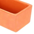 thumbnail image 2 of Rectangular Terracotta Flower Pot Small Clay Planter with Drainage Hole Rustic Pottery Flower Container for DIY Garden Plants Indoor Windowsill Decoration, 2 of 7