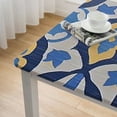 thumbnail image 5 of BANET Rectangle Fabric Tablecloth, Yellow and Blue Bordered Print, Indoor Outdoor Stain and Water Resistant Table Cloth, 40*40, 5 of 8