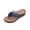 Navy, variant on Yyuenw Women Summer PU Slip On Wedge Slides Open Toe Flower Thong Walking Casual Sandals