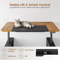 thumbnail image 6 of SEDETA 63" Standing Office Desk with Storage, Height Adjustable Executive Desk witj Power Outlets & Open Shelves, Large Computer Desk with Privacy Panel for Home Office, Black, 6 of 9