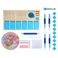 thumbnail image 3 of DIY Diamond Pinting Kits Herramientas Accesorios con 28 Tragamonedas de Almacenamiento de Contenedores para Pintura de Diamante Envases de Almacenamie Azul M Macarena Bandejas de pintura de diamantes, 3 of 8