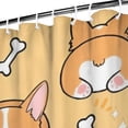 thumbnail image 3 of Corgi Dog and Footprints Shower Curtain 72"x84" ,Bathroom Decorative Shower Curtains Set with 12 Hooks,Modern Waterproof Washable Shower Curtain, 3 of 6