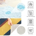 thumbnail image 3 of Yayeee Bath Rugs for Bathroom Floor Set of 2 Non Slip Fluffy Soft Absorbent Mat, Retro Colorful Stripes, 3 of 7