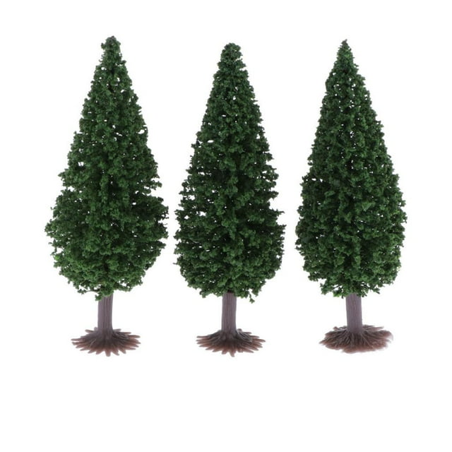 3 piezas modelo paisaje árboles decoración micro paisaje DIY artesanía jardín ornamento 10 cm Hugo HO OO Escala de árboles
