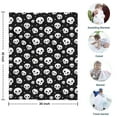 thumbnail image 4 of Black White Tiny Skull Pattern Blanket,Comfortable Soft Flannel Throw Blanket,All Season,Warm Lightweight Blankets for Sofa Bed Couch Living Room Chair,30"x40", 4 of 4