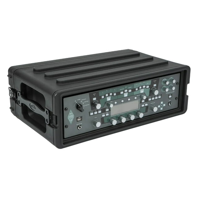 SKB 3U Shallow Roto Rack Case Gear Protector, Stackable, Waterproof, Black