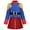Blue + Red, variant on IBTOM CASTLE Toddler Kids Boys Halloween Costume Prince Charming Royal Guard Pirate Jacket Role Play Dress up 5-6 Years Red