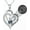 H - Heart, variant on 925 Sterling Silver I Love You 100 Languages Necklace I Love You Forever Infinity Heart Mom Sunflower Projection Pendant Necklace for Women Mother's Day Gift