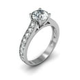 thumbnail image 3 of SuperJeweler 1 1/2 Carat Round Shape Moissanite Engagement Ring In 14 Karat White Gold For Women, 3 of 6